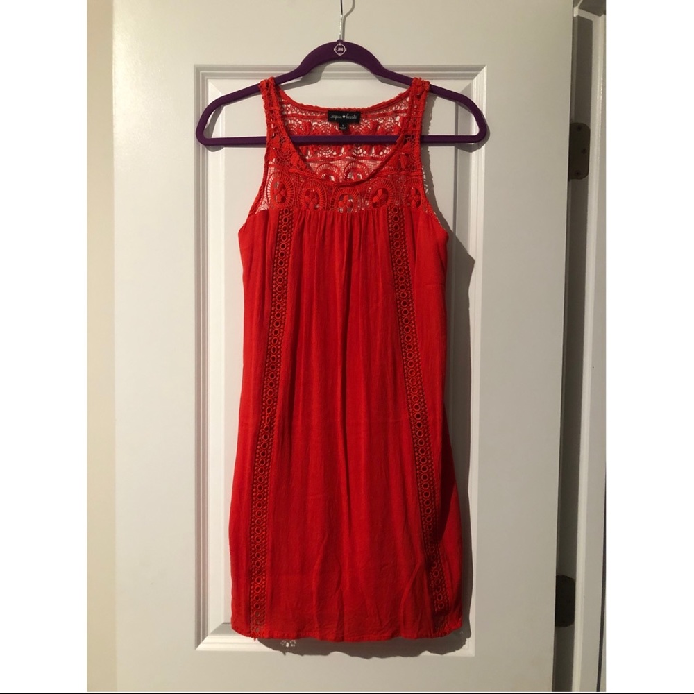 Sequin hearts~ Color: red/orange, Size: small